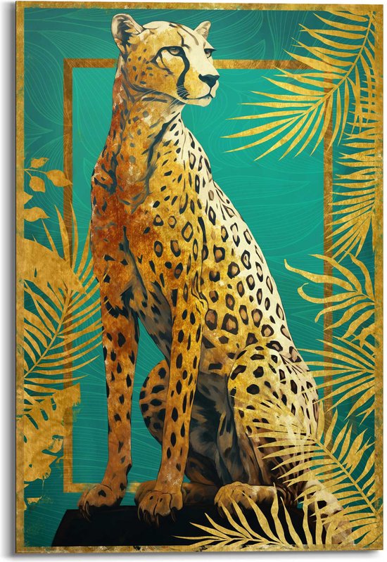 Schilderij Cheetah Pose 90x60 cm