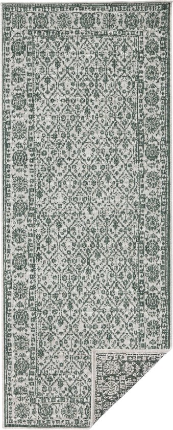 Vloerkleed Twin Barok - Groen/Creme 80 x 150cm