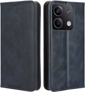 Geschikt voor Xiaomi Redmi Note 13 5G - Portemonneehoesje - Met Kaartsleuven en Geldvakje - Magnetische Sluiting - Standaardfunctie - Book Case - Blauw