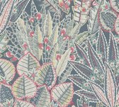 BELLES FLEURS ET FEUILLES PAPIER PEINT | Botanique - Blauw Vert Rouge - Livingwalls Stories of Life