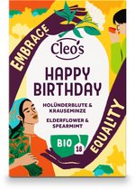 Cleo's - Happy Birthday - 18x1,5g - Tisane bio à la fleur de sureau et à la menthe verte