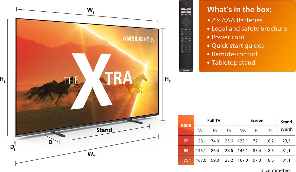 Philips The Xtra 65PML9008/12 65 inch 4K MiniLED TV met - afbeelding 3