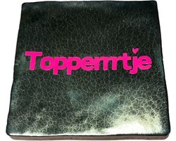 Hippe tegeltje met tekst: Topperrrtje | Goud met neon roze | Hippe Spreuktegel | Complimenten cadeau | Hart onder de riem cadeau | Moederdag | vaderdag | Complimentendag | Origineel cadeau | Geslaagd | Nieuwe baan uitdaging