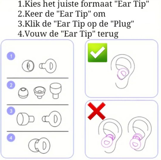 Hearprotek 2 Paar Slaapoordopjes, Zachte Comfortabele In