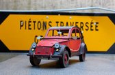 Rode Citroën 2CV - 3D modelbouw - Doe-het-zelf - voor de liefhebber! - verzamelobject - kamer decoratie
