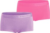 Björn Borg - Meisjes - Minishort Cotton Stretch 2-Pack - Paars/Roze - Maat 98-104