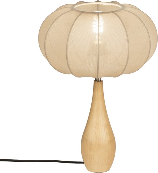 Lumidora Tafellamp 31433 - RUPERT - E27 - Hout - Naturel - Taupe - ⌀ 30 cm