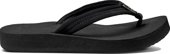 Reef Cushion Breezeblack/Black Dames Slippers - Zwart - Maat 37,5