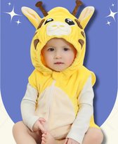 BoefieBoef Schattige Zomer Dieren Baby Rompers - Leuke Onesie Giraffe Geel - 1 tot 2 jaar - M - Kinderen Peuter Dreumes