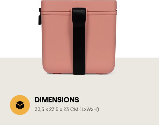 Steamy Classy 12 - Kleine Koelbox incl. divider/ snijplank met Schouderband - 12 Liter - Salmon Pink van Steamy — afbeelding 5