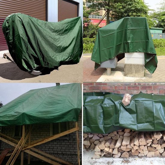 AMXFS Afdekzeil, zeil met oogjes, geweven zeil, 420 g/m², groen, 1,5 x 16,5 m, pvc, bevat zeer sterk nylongaren, waterdicht, scheurvast, beschermzeil, bootzeil, houtzeil voor zwembad, tuinmeubelen AMXFS Afdekzeil, zeil met oogjes, geweven zeil, 420 g/m², groen, 1,5 x 16,5 m, pvc, bevat zeer sterk nylongaren, waterdicht, scheurvast, beschermzeil, bootzeil, houtzeil voor zwembad, tuinmeubelen