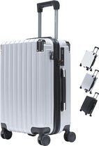 Pathsail® Handbagage Koffer 40L x 55CM - PC - Lichtgewicht Trolley - Incl. TSA slot & Spinner wielen - Silver