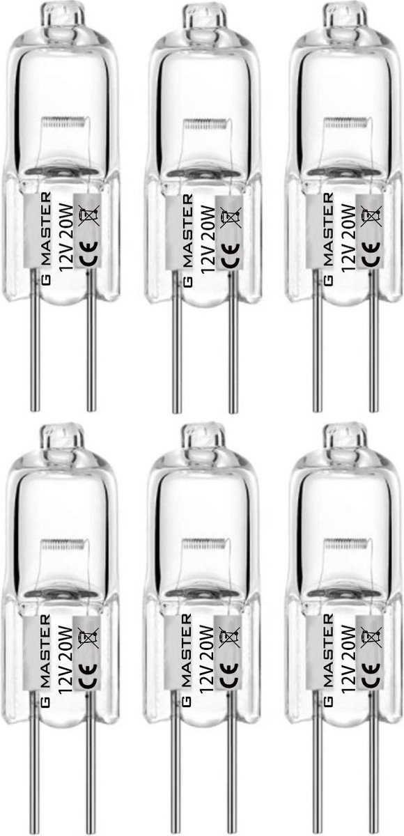 G Master- G4 Halogeen lichtbron - 12V - 20W - Halogeen lamp - 6 stuks
