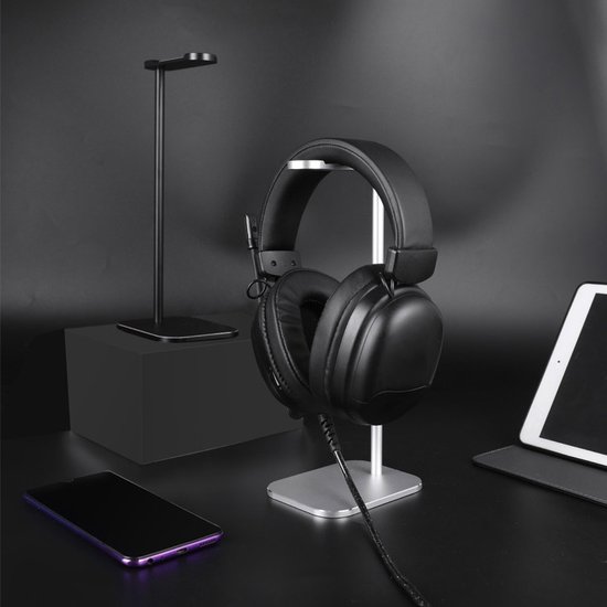 Xainy - Headset Houder Zwart | Aluminium Headphone Stand / Holder voor gaming headset / koptelefoon JBL / Apple Airpods Max / Sony hoofdtelefoon - Xainy
