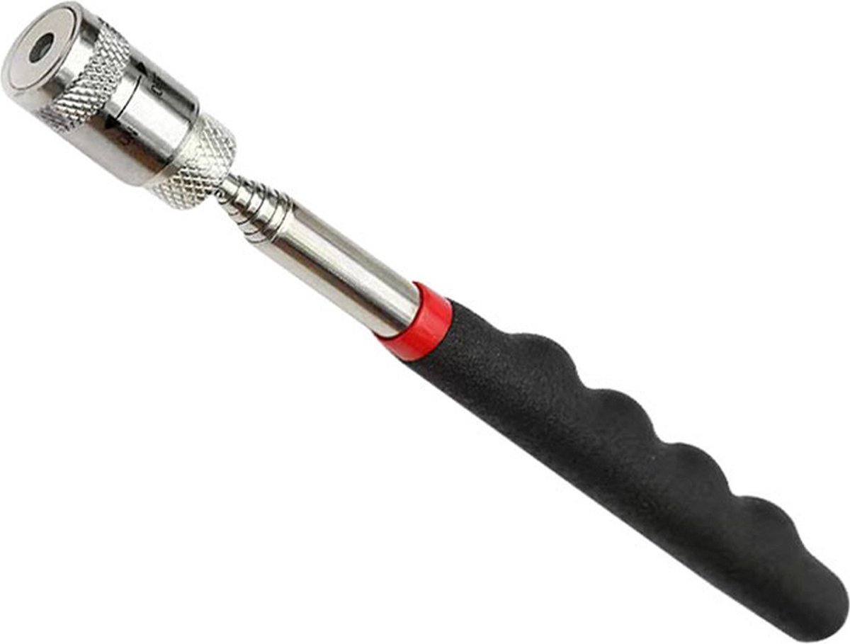 Telescopische Magneet Pen met LED lamp - 2.5kg - 63cm - Pick up stick - 8LB - Zwart