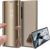 Coque adaptée à Samsung Galaxy S24 Ultra - Mirror Book Case Or