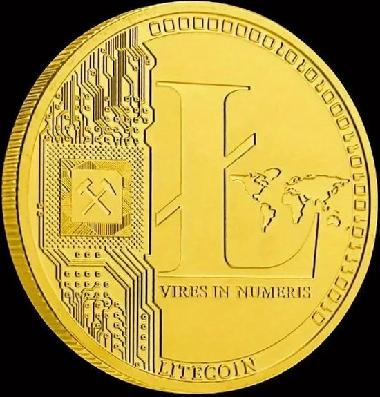 Go Go Gadget - Litecoin Cryptomunt - Souvenir - Coin - Munten - Verzamelaars Munt - RVS - 1 stuk - Goudkleurig