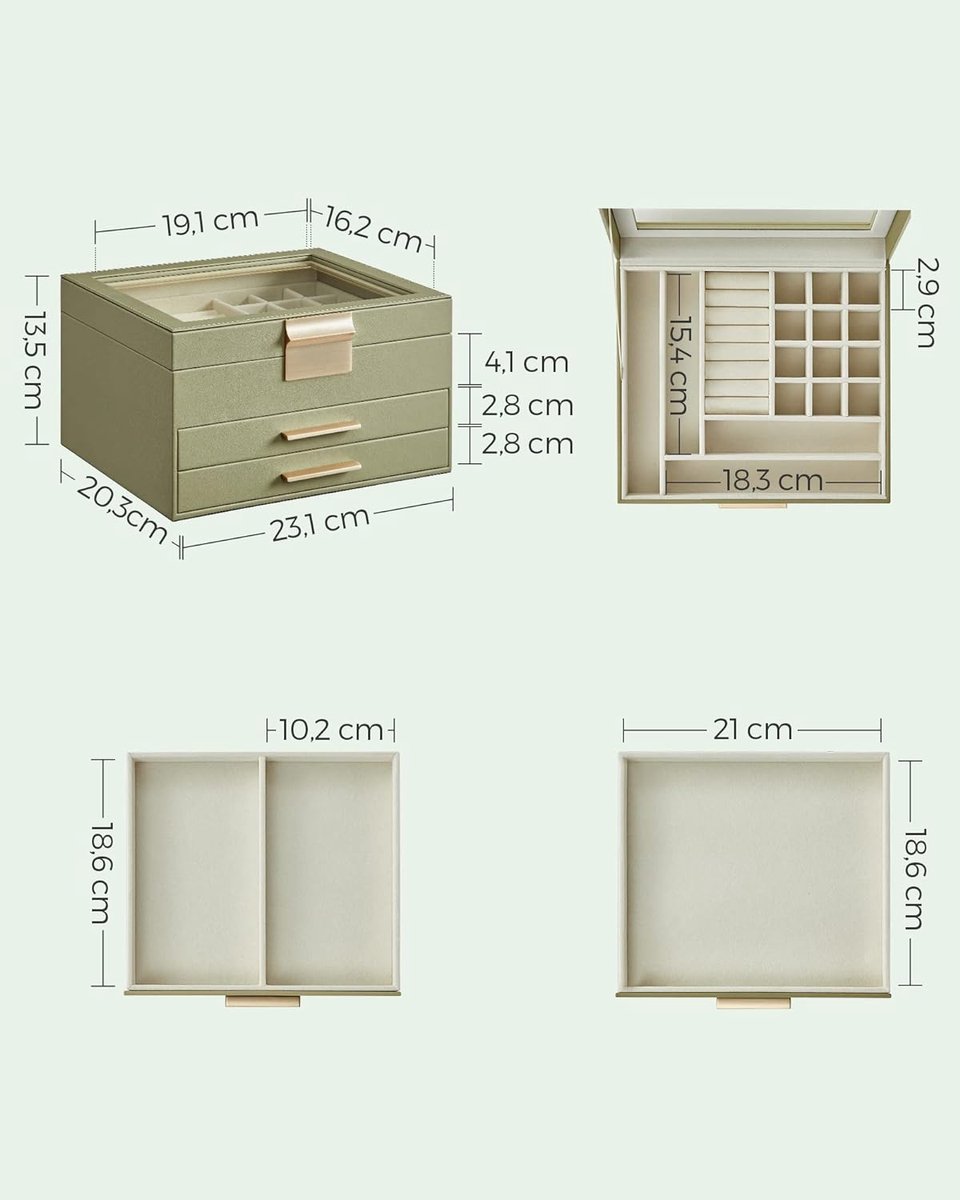 horlogebox - horlogekussen, horlogekast \ horloge doos 20.3D x 23.1W x 13.5H centimetres
