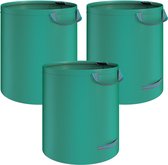 Luxiba - Tuinafvalzak - Set van 3 - 272 Liter - Stabiel - Zelfstaand - UV-Bestendig - Waterdicht - Robuust Polypropyleenweefsel - 150 g/m²