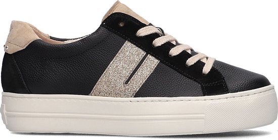 Paul Green 5330 Lage sneakers - Leren Sneaker - Dames - Zwart - Maat 38,5