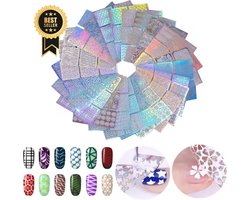 Nail Art Nagel Sjabloon Stickers 12 vellen - Zelfklevende Nagelstickers & Nageldecoratie