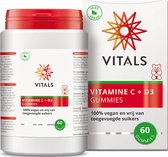 Vitals - Vitamine C + D3 gummies - 60 gummibeertjes - 100% vegan en vrij van toegevoegde suikers