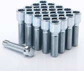 Set of 10 33mm silver star bolts M14x1,25 + Key