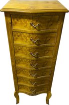 Commode haute de luxe en bois de style baroque avec 7 tiroirs [Baroque] [Luxe] [Intérieur] [Placard] [Chambre] [Salon]