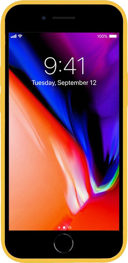 Coque adaptée pour iPhone 7, coque arrière en Siliconen , jaune