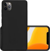 Hoes Geschikt voor iPhone 11 Pro Hoesje Cover Siliconen Back Case Hoes - Zwart