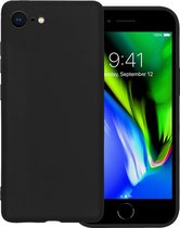Coque adaptée pour iPhone 8, coque arrière en Siliconen – Coque adaptée pour iPhone 8, coque de protection – Zwart