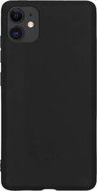 Hoesje Geschikt voor iPhone 12 Mini Hoesje Siliconen Cover Case - Hoes Geschikt voor iPhone 12 Mini Hoes Back Case - Zwart