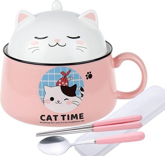 Japanse Ramen Kom Gemaakt Van Keramische, Grote Soepkom Met Eetstokjes, Pasta'S, Soepkommen, Saladekommen, Voedsel Cups Container Voor Ramen, Blauw