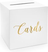 Partydeco - Enveloppendoos Cards Gold