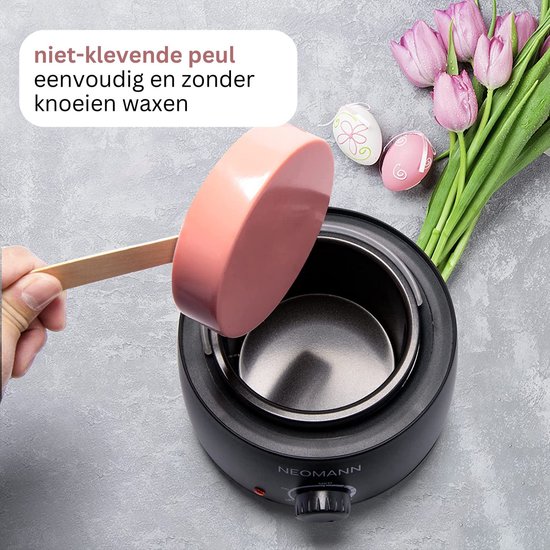 NEOMANN Waxer II Waxing Set - Waxapparaat met Teflon Coating + 300g Parels + 20 Spatels voor Professioneel Ontharen met Wax Waxverwarmer