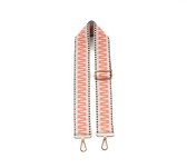 Sophia bag strap- Schouder band- Verstelbaar- Cadeau- Dames- Gestreept-Goud- Polyester- 5cm- 135cm- Extra lang- Beige fel roze