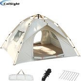 CNL Sight ®Kampeer tent (Maat XL)- Koepeltent -Camping tent voor 2-4 personen - Pop-up tent-met 2*deuren en 2*ramen- waterdicht en winddicht - UV-bescherming - 220*200*145CM