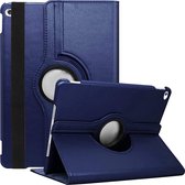 Draaibare Bookcase - Geschikt voor iPad Hoes 5e, 6e, Air 1e, Air 2e Generatie - 9.7 inch (2017/2018) - Donker Blauw