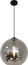 Hanglamp Visiera Zwart & Spiegel Glas 40cm E27 Fitting Op=Op!