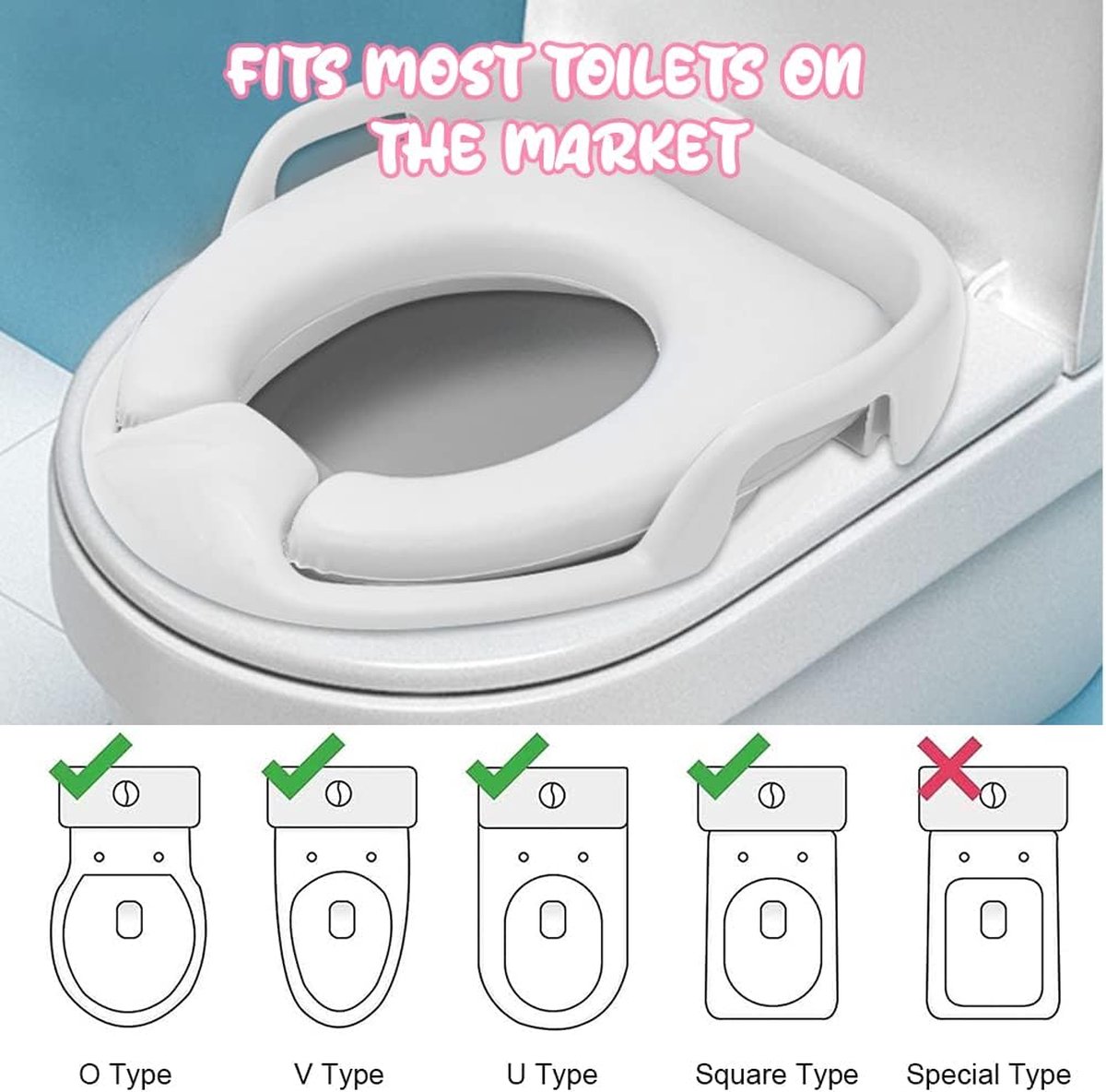 Réducteur Toilette Bébé HOTUT Pliable | Siège Antidérapant | Pour 1-6 Ans | Sac De Rangement Inclus