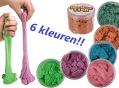 Magisch kneed zand - 6 kleuren - Magnetisch zand - Speelzand - Kinetisch zand - Magic sand - Sensorisch Speelgoed - 6 x 170 gr.