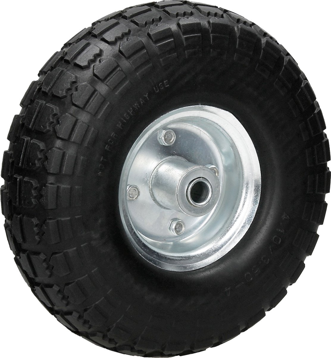 kruiwagenwiel massief rubber zwart 260 x 85 mm