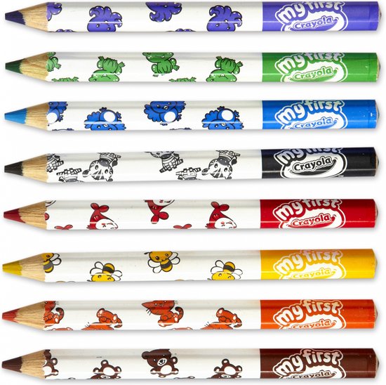 Crayola - Mini Kids - Potlood - 8 Dikke Kleurpotloden Voor Kinderen - Crayola