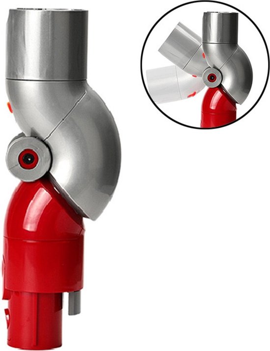 Foto: Adapter met snelle ontgrendeling geschikt voor dyson v11 v10 v8 v7 multi hoek rotatie tot 90 graden ergonomisch stofzuigen steelstofzuiger onderdelen rood grijs