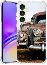 Mobiel Case Geschikt voor Samsung Galaxy A35 Telefoon Hoesje met doorzichtige rand Vintage Auto