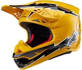 Alpinestars Supertech S-M10 Ampress Helmet Ece 22.06 Black Yellow Glossy S - Maat S - Helm