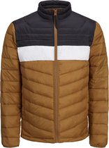 Jack & Jones - Heren Jas zomer Hero Puffer Collar - Bruin - Maat L