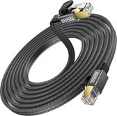 Câble Internet AdroitGoods Cat 8 - Câble Réseau/ Ethernet - F/ FTP - Câble réseau plat SFTP RJ45 40Gbps 2000Mhz - Blindé - 1 mètre