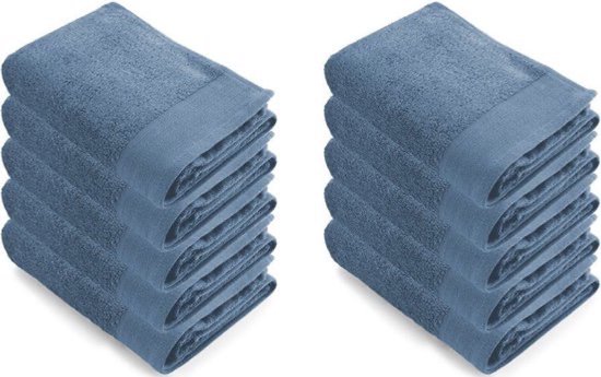 Walra Grote Handdoeken Soft Cotton - 10 Stuks - Maat: 70x140cm - Kleur: Petrol