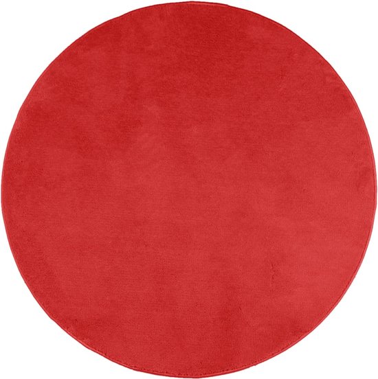 vidaXL-Vloerkleed-OVIEDO-laagpolig-Ø-160-cm-rood